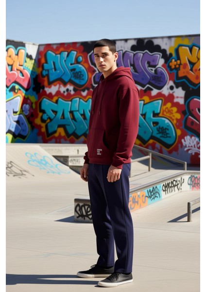 Erkek Kapüşonlu Düşük Kol Uzun Kollu Oversize Kalıp Sweatshirt Fonksiyonel Dayanıklı Rahat indirimleri