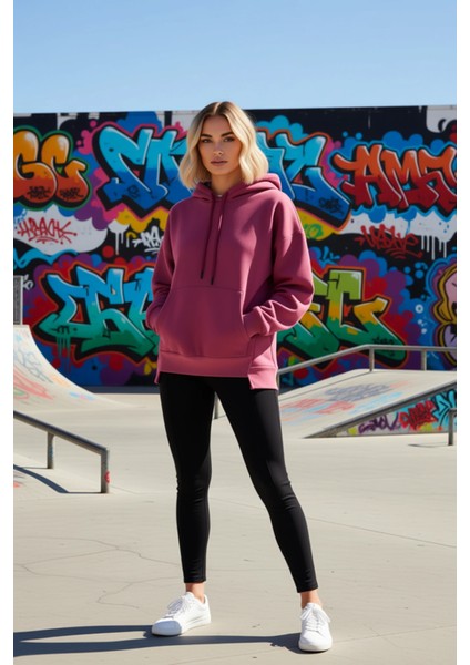Kadın Kapüşonlu Düşük Kol Uzun Kollu Oversize Örme Sweatshirt Fonksiyonel Dayanıklı Modern indirimleri