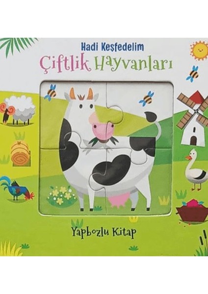 Hadi Keşfedelim - Çiftlik Hayvanları Yapbozlu Karton Kitap