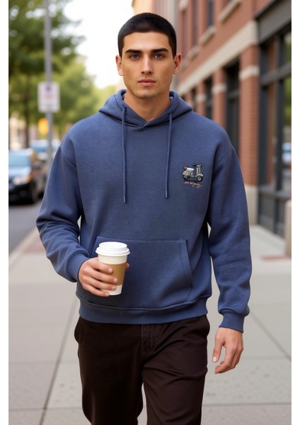 Erkek Kapüşonlu Düşük Kol Sweatshirt Slogan Nakışlı Fonksiyonel Dayanıklı Kaliteli Estetik fiyatları