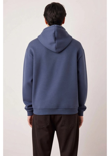 Erkek Kapüşonlu Düşük Kol Sweatshirt Slogan Nakışlı Fonksiyonel Dayanıklı Kaliteli Estetik fırsatları