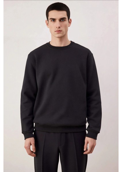 Erkek Bisiklet Yaka Standart Kol Regular Kalıp Sweatshirt Fonksiyonel Dayanıklı Kaliteli Şık modelleri