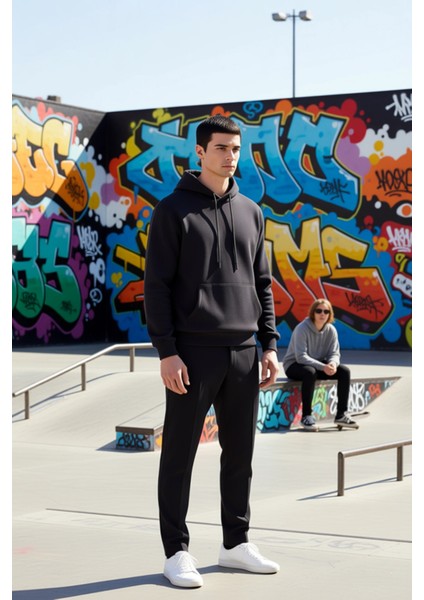 Erkek Kapüşonlu Standart Kol Regular Kalıp Sweatshirt Fonksiyonel Dayanıklı Kaliteli Rahat indirimleri