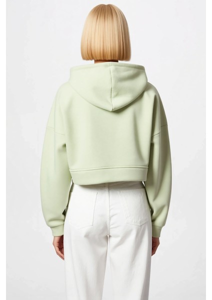 Kadın Kapüşonlu Fermuarlı Düşük Kol Örme Sweatshirt Fonksiyonel Dayanıklı Kaliteli Estetik fırsatları