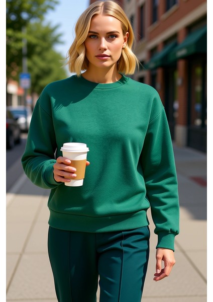 Kadın Bisiklet Yaka Düşük Kol Regular Kalıp Örme Sweatshirt Fonksiyonel Dayanıklı Kaliteli fiyatları