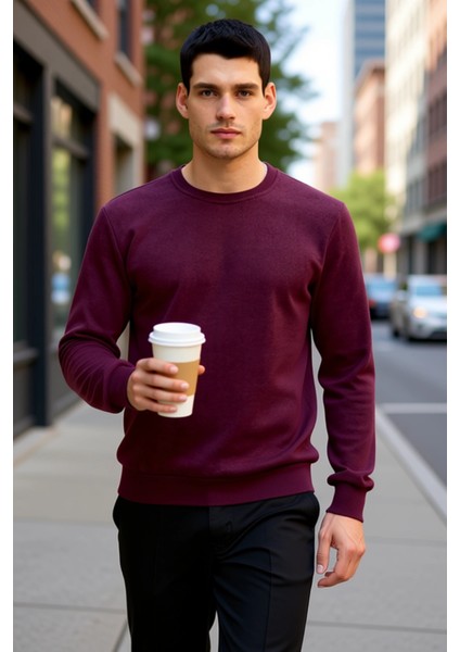 Erkek Bisiklet Yaka Standart Kol Regular Kalıp Sweatshirt Fonksiyonel Dayanıklı Kaliteli Şık fiyatları