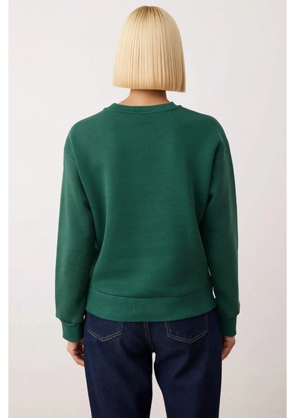 Kadın Bisiklet Yaka Düşük Kol Regular Kalıp Örme Sweatshirt Fonksiyonel Dayanıklı Kaliteli fırsatları