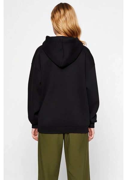 Kadın Kapüşonlu Düşük Kol Oversize Sweatshirt Fonksiyonel Dayanıklı Kaliteli Konforlu Spor fırsatları