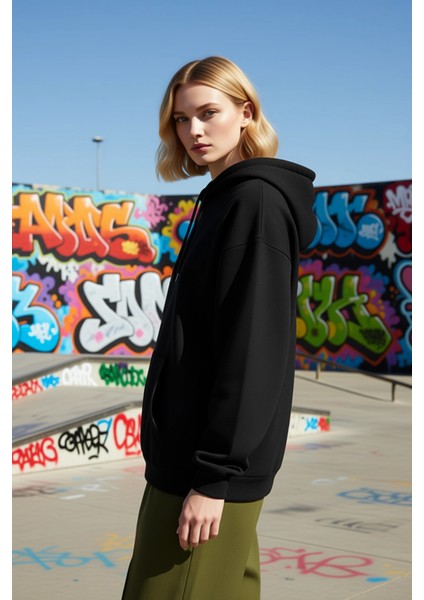 Kadın Kapüşonlu Düşük Kol Oversize Sweatshirt Fonksiyonel Dayanıklı Kaliteli Konforlu Spor indirimleri