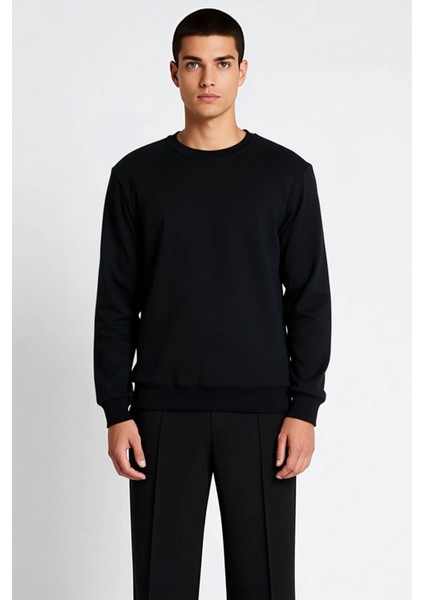 Erkek Bisiklet Yaka Standart Kol Regular Kalıp Sweatshirt Fonksiyonel Dayanıklı Kaliteli Şık modelleri