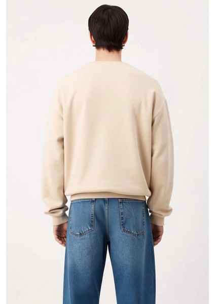 Erkek Bisiklet Yaka Standart Kol Oversize Kalıp Sweatshirt Fonksiyonel Dayanıklı Kaliteli Şık fırsatları