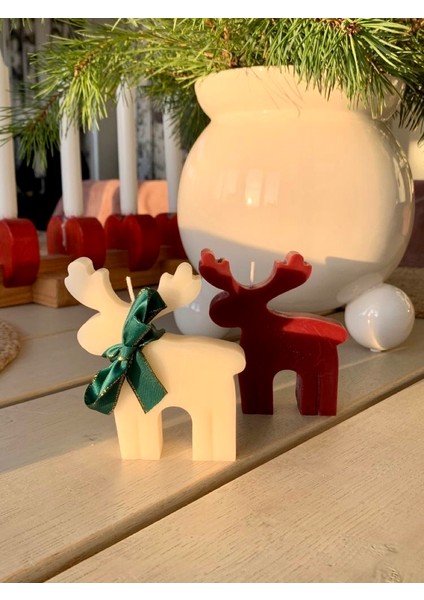 Yılbaşı Geyik Mum