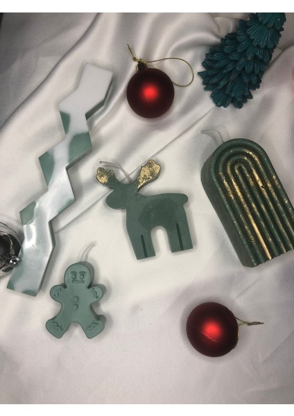 Yılbaşı Geyik Mum