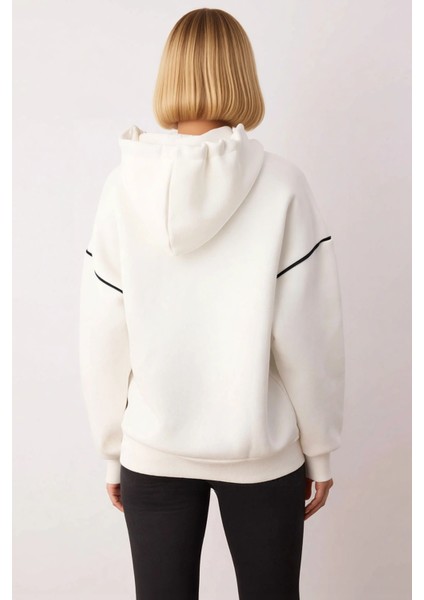 Kadın Kapüşonlu Fermuarlı Düşük Kol Sweatshirt Fonksiyonel Dayanıklı Kaliteli Konforlu Şık fırsatları