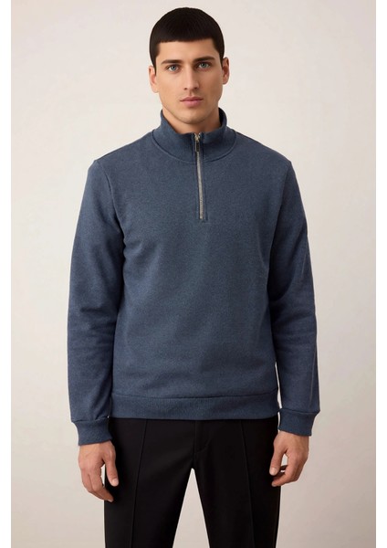 Erkek Dik Yaka Standart Kol Regular Kalıp Sweatshirt Fonksiyonel Dayanıklı Kaliteli Modern modelleri