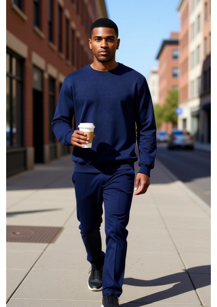 Erkek Bisiklet Yaka Standart Kol Regular Kalıp Sweatshirt Fonksiyonel Dayanıklı Kaliteli Şık fiyatları