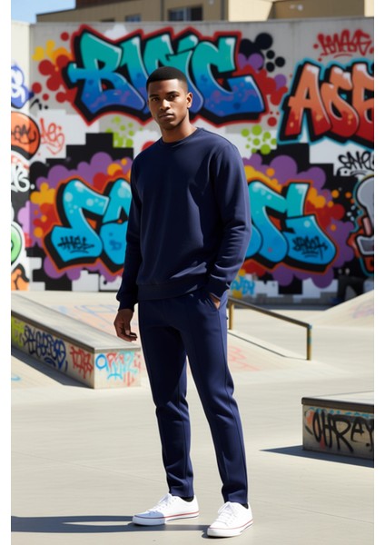 Erkek Bisiklet Yaka Standart Kol Regular Kalıp Sweatshirt Fonksiyonel Dayanıklı Kaliteli Şık fırsatları