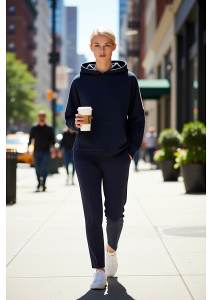 Kadın Kapüşonlu Düşük Kol Oversize Örme Sweatshirt Fonksiyonel Dayanıklı Kaliteli Konforlu fiyatları