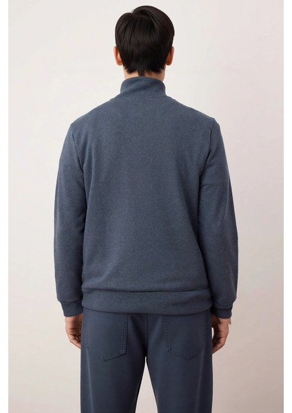 Erkek Dik Yaka Standart Kol Regular Kalıp Sweatshirt Fonksiyonel Dayanıklı Kaliteli Modern fırsatları