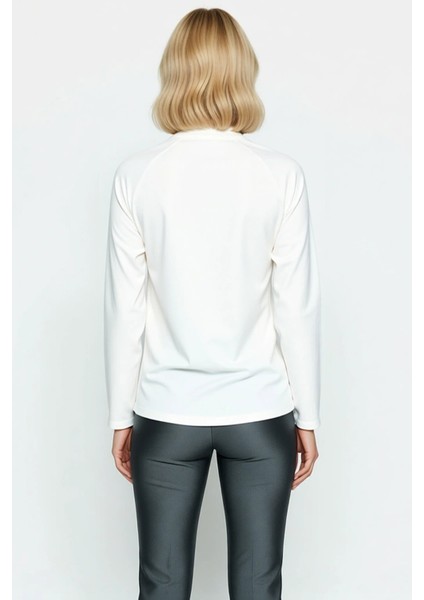 Kadın Dik Yaka Reglan Kol Fermuar Detaylı Sweatshirt Fonksiyonel Dayanıklı Kaliteli Modern fırsatları