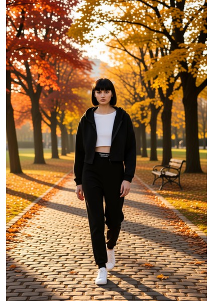 Kadın Kapüşonlu Fermuarlı Düşük Kol Örme Sweatshirt Fonksiyonel Dayanıklı Kaliteli Estetik