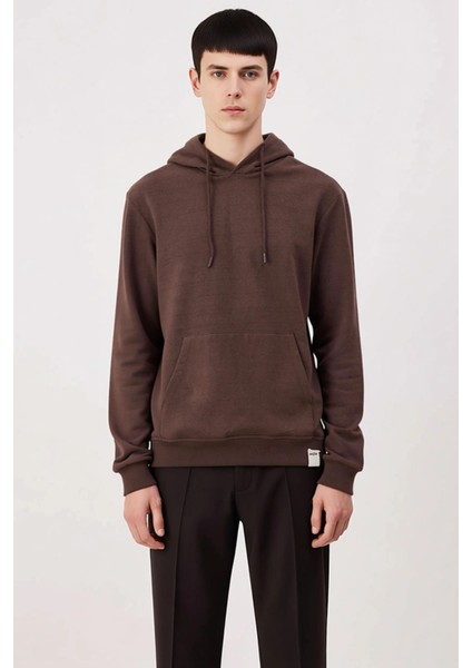 Erkek Kapüşonlu Standart Kol Regular Kalıp Slogan Desenli Sweatshirt Fonksiyonel Dayanıklı modelleri