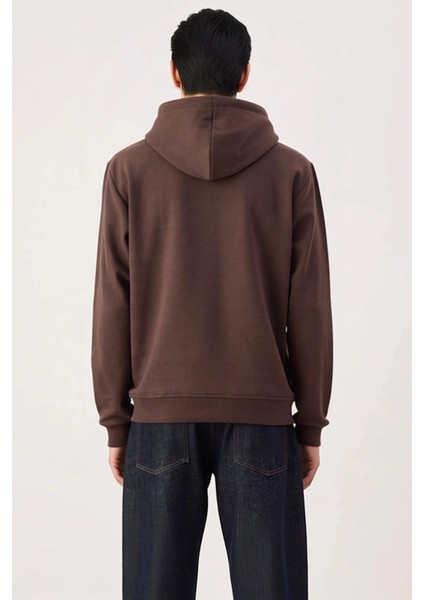 Erkek Kapüşonlu Standart Kol Regular Kalıp Slogan Desenli Sweatshirt Fonksiyonel Dayanıklı fırsatları