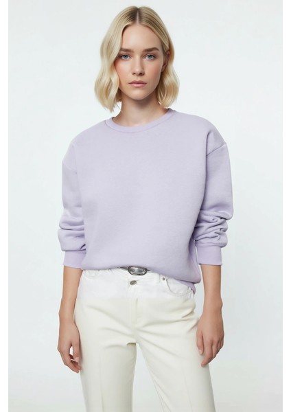 Kadın Bisiklet Yaka Düşük Kol Regular Kalıp Örme Sweatshirt Fonksiyonel Dayanıklı Kaliteli modelleri