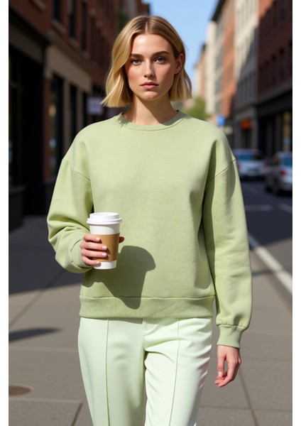 Kadın Bisiklet Yaka Düşük Kol Regular Kalıp Örme Sweatshirt Fonksiyonel Dayanıklı Kaliteli fiyatları