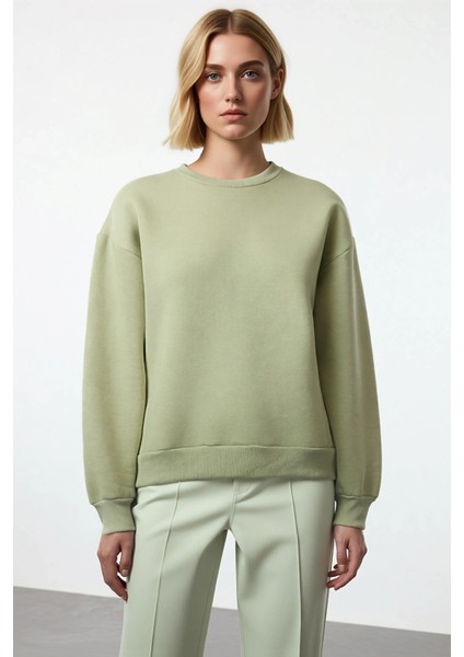 Kadın Bisiklet Yaka Düşük Kol Regular Kalıp Örme Sweatshirt Fonksiyonel Dayanıklı Kaliteli modelleri