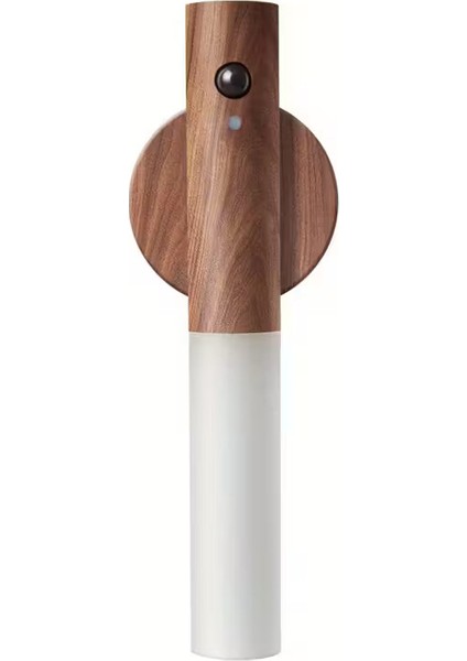 Sensörlü USB Şarjlı Mıknatıslı Taşınabilir Duvar Aplik Masa Lambası Ahşap Görünümlü Gün Işığı indirimleri