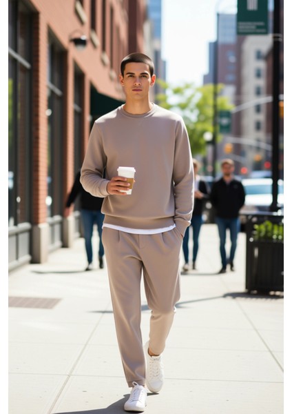 Erkek Düz Bisiklet Yaka Düşük Kol Uzun Kollu Sweatshirt Fonksiyonel Dayanıklı Kaliteli Şık fiyatları