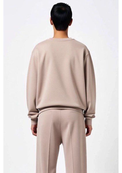 Erkek Düz Bisiklet Yaka Düşük Kol Uzun Kollu Sweatshirt Fonksiyonel Dayanıklı Kaliteli Şık fırsatları