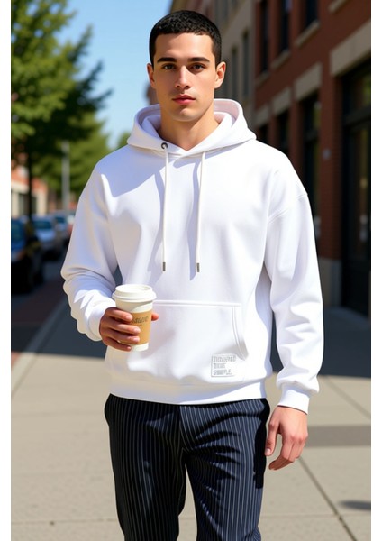 Erkek Kapüşonlu Düşük Kol Uzun Kollu Oversize Kalıp Sweatshirt Fonksiyonel Dayanıklı Rahat fiyatları