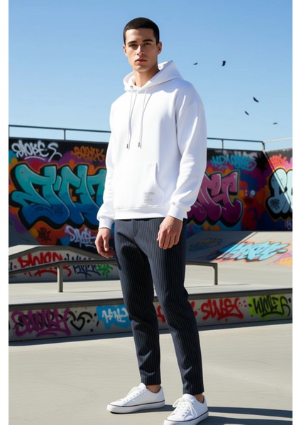 Erkek Kapüşonlu Düşük Kol Uzun Kollu Oversize Kalıp Sweatshirt Fonksiyonel Dayanıklı Rahat indirimleri