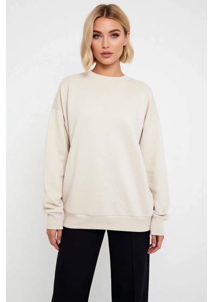 Kadın Bisiklet Yaka Düşük Kol Uzun Kollu Örme Sweatshirt Fonksiyonel Dayanıklı Kaliteli Şık modelleri