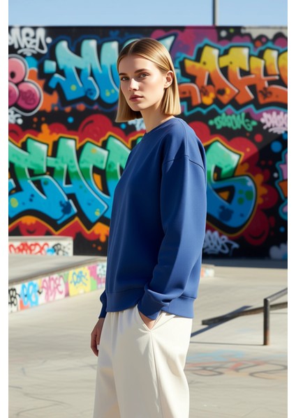 Kadın Bisiklet Yaka Düşük Kol Regular Kalıp Örme Sweatshirt Fonksiyonel Dayanıklı Kaliteli fırsatları