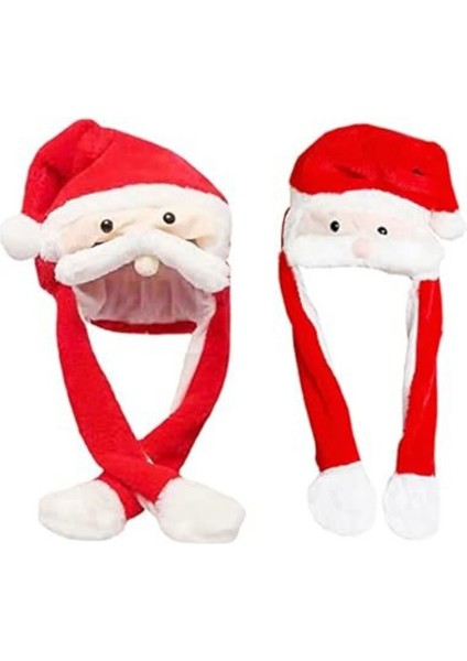 Peluş Yılbaşı Noel Baba Yeni Yıl Şapkası Hareketli Bıyık 2 Adet Noel Eğlence Şapkası fiyatları