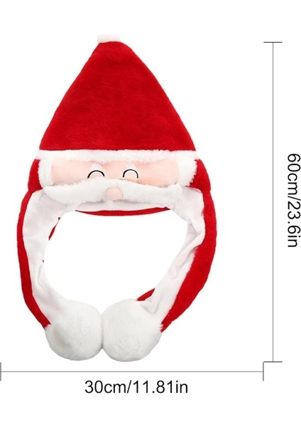 Peluş Yılbaşı Noel Baba Yeni Yıl Şapkası Hareketli Bıyık 2 Adet Noel Eğlence Şapkası fırsatları