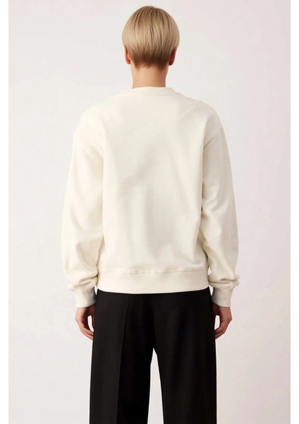 Kadın Bisiklet Yaka Düşük Kol %100 Pamuk Sweatshirt Fonksiyonel Dayanıklı Kaliteli Estetik fırsatları