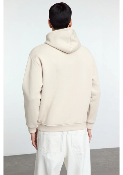 Erkek Kapüşonlu Düşük Kol Sweatshirt Slogan Nakışlı Fonksiyonel Dayanıklı Kaliteli Estetik fırsatları