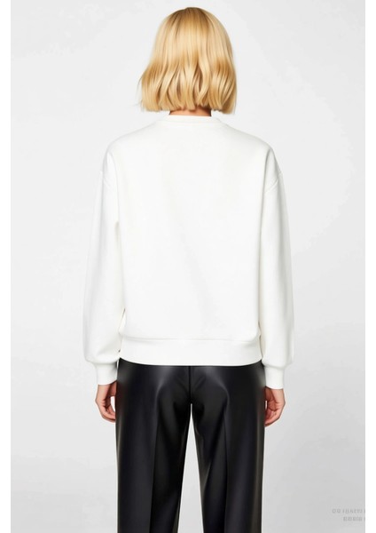 Kadın Bisiklet Yaka Düşük Kol %100 Pamuk Sweatshirt Fonksiyonel Dayanıklı Kaliteli Estetik fırsatları