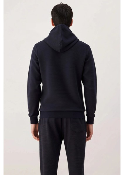 Erkek Kapüşonlu Standart Kol Ottoman Dokuma Regular Kalıp Sweatshirt Fonksiyonel Dayanıklı fırsatları