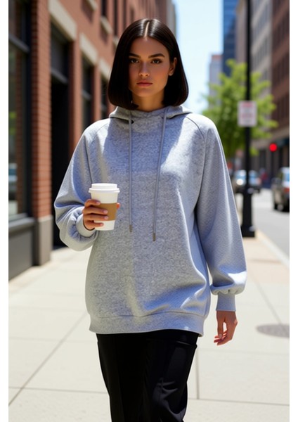 Kadın Kapüşonlu Düşük Kol Uzun Sweatshirt Fonksiyonel Dayanıklı Kaliteli Konforlu Estetik Şık fiyatları
