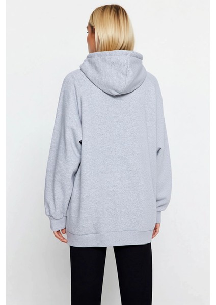 Kadın Kapüşonlu Düşük Kol Uzun Sweatshirt Fonksiyonel Dayanıklı Kaliteli Konforlu Estetik Şık fırsatları