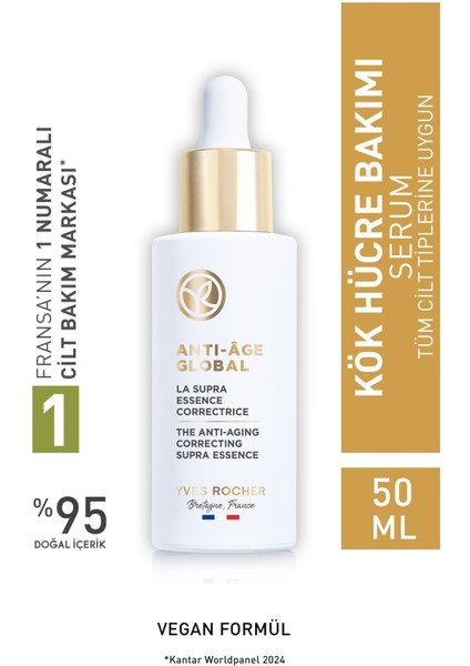 Yaşlanma Karşıtı Yenileyici Bitkisel Kök Hücre Dolgunlaştırıcı ve Canlandırıcı C Vitamini Serum 50ML