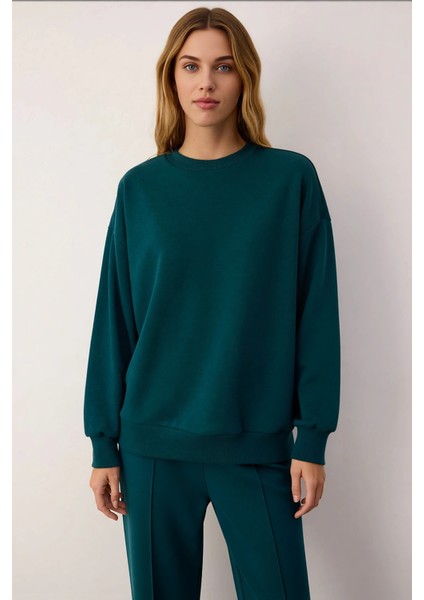 Kadın Bisiklet Yaka Düşük Kol Uzun Kollu Örme Sweatshirt Fonksiyonel Dayanıklı Kaliteli Şık modelleri