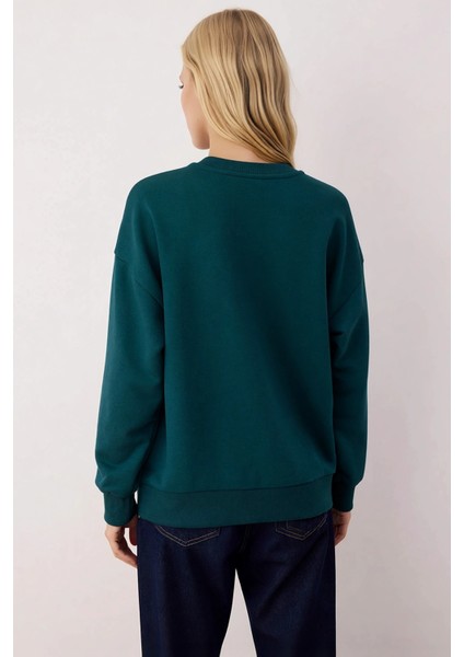 Kadın Bisiklet Yaka Düşük Kol Uzun Kollu Örme Sweatshirt Fonksiyonel Dayanıklı Kaliteli Şık fırsatları