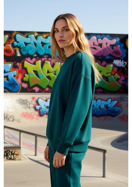 Kadın Bisiklet Yaka Düşük Kol Uzun Kollu Örme Sweatshirt Fonksiyonel Dayanıklı Kaliteli Şık indirimleri