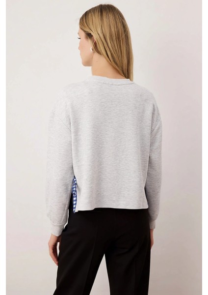 Kadın Bisiklet Yaka Düşük Kol Örme Sweatshirt Fonksiyonel Dayanıklı Kaliteli Konforlu Spor fırsatları